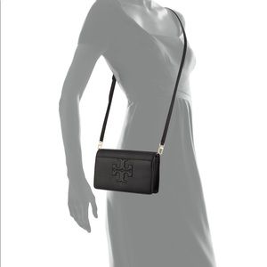 Tory Burch Bombé-T crossbody bag in black